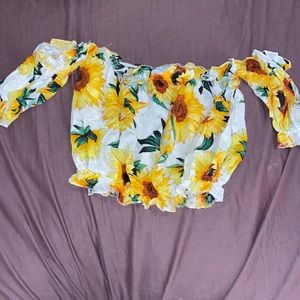 Off the shoulder crop top